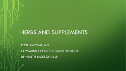 Herbs and Supplements