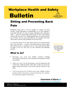 Sitting and Preventing Back Pain (ERG014)