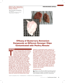 Efficacy of Quaternary Ammonium Compounds on Different