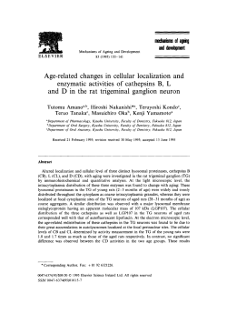A,ge-related changes in cellular localization and enzymatic activities