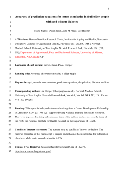 Title: Effects of intentional weight loss on physical and cognitive