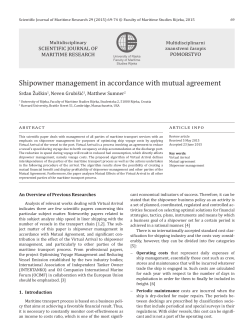 Shipowner management in accordance with mutual agreement