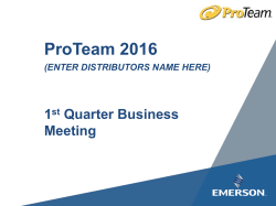 March 31, 2016 - ProTeam