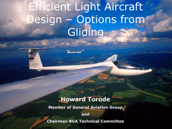 4) Efficient Light Aircraft Design &ndash; Options from Gliding