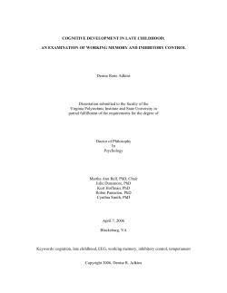 COGNITIVE DEVELOPMENT IN LATE CHILDHOOD