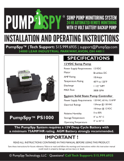 PumpSpy Owner`s Manual english Sng Pgs.indd