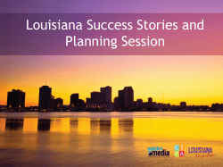 2014 Louisiana Success Stories and 2015 Planning Session