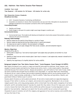 SSL: Habitats: Non-Native Invasive Plant Removal Available: Year
