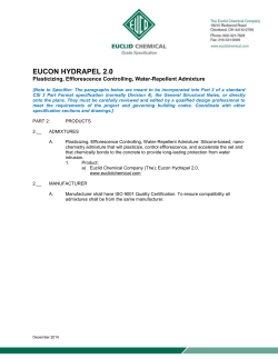 Eucon Hydrapel 2.0 Specification