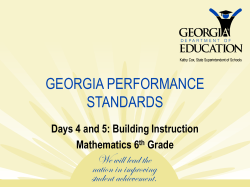Presentation - Georgia Standards