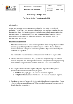 SOP 12 Purchase Order Procedures