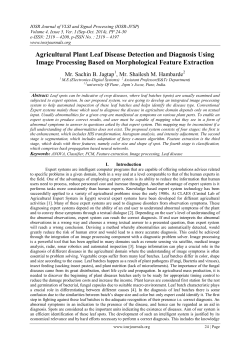 Agricultural Plant Leaf Disease Detection and