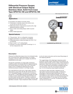 DPGT43.100 intelligauge Pressure Measurement