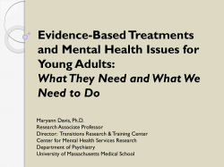 Mental Health and Secondary Transition