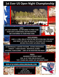 1st Ever US Open Night Championship COST