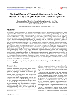 Optimal Design of Thermal Dissipation for the Array Power LED by
