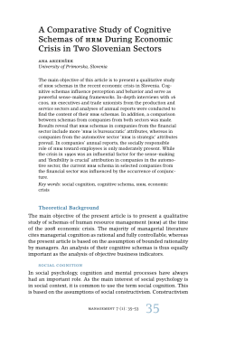 A Comparative Study of Cognitive Schemas of hrm