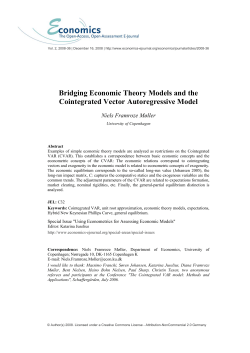 Bridging Economic Theory Models and the Cointegrated Vector