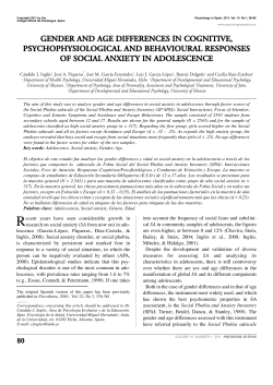 gender and age differences in cognitive, psychophysiological and