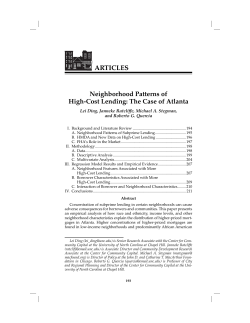 ARTICLES Neighborhood Patterns of High