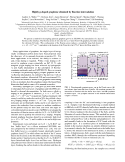 Highly p-doped graphene obtained by fluorine intercalation Ai Bi Aii