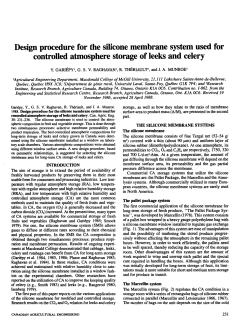 Design procedure for the silicone membrane system used for