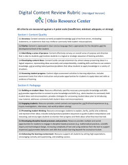 Section IV: Science Standards Alignment