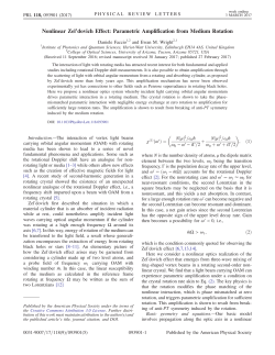 Nonlinear Zel`dovich Effect: Parametric