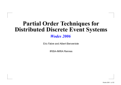 Partial Order Techniques for Distributed Discrete Event Systems