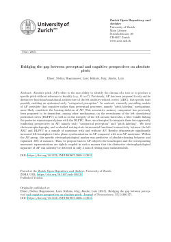 Bridging the gap between perceptual and cognitive perspectives on