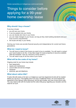 Things to consider before applying for a 99 year home ownership
