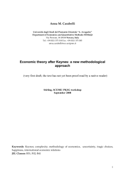 Economic theory after Keynes - Post