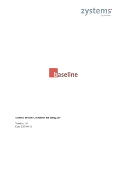 2 Baseline Guidelines
