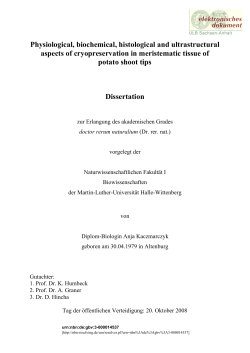 Physiological, biochemical, histological and ultrastructural aspects