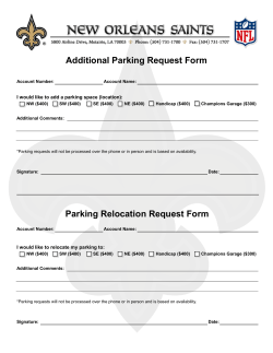 Additional Parking Request Form