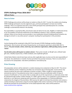 STEPS Challenge Prizes 2016-2017 Official Rules How to Enter