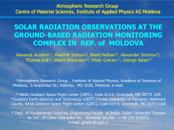 Solar Radiation Sensors - Atmospheric Research Group