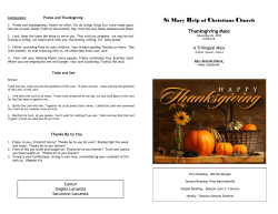 Thanksgiving Mass - St. Mary Help of Christians Church