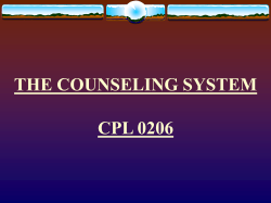 the counseling system cpl 0206