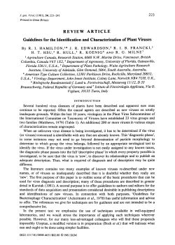 REVIEW ARTICLE Guidelines for the Identification and