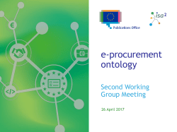 e-procurement ontology: Second Working Group Meeting 26 April