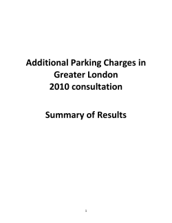 Additional Parking Charges in Greater London