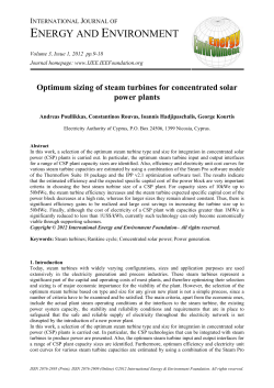 Optimum sizing of steam turbines - International Journal of Energy