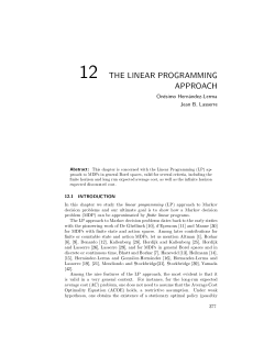 12 THE LINEAR PROGRAMMING APPROACH