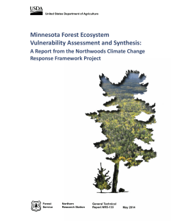 Minnesota forest ecosystem vulnerability assessment and synthesis