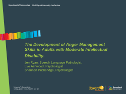 The Development of Anger Management Skills in Adults