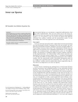 Inner ear lipoma - Diagnostic and Interventional Radiology