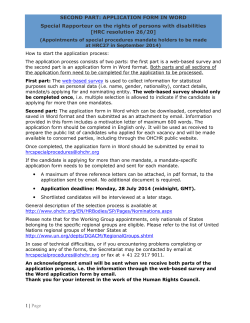 Application form