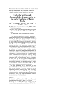Molecular and isotopic characteristics of source rocks in the early