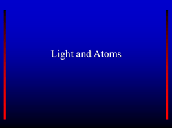 Light and Atoms